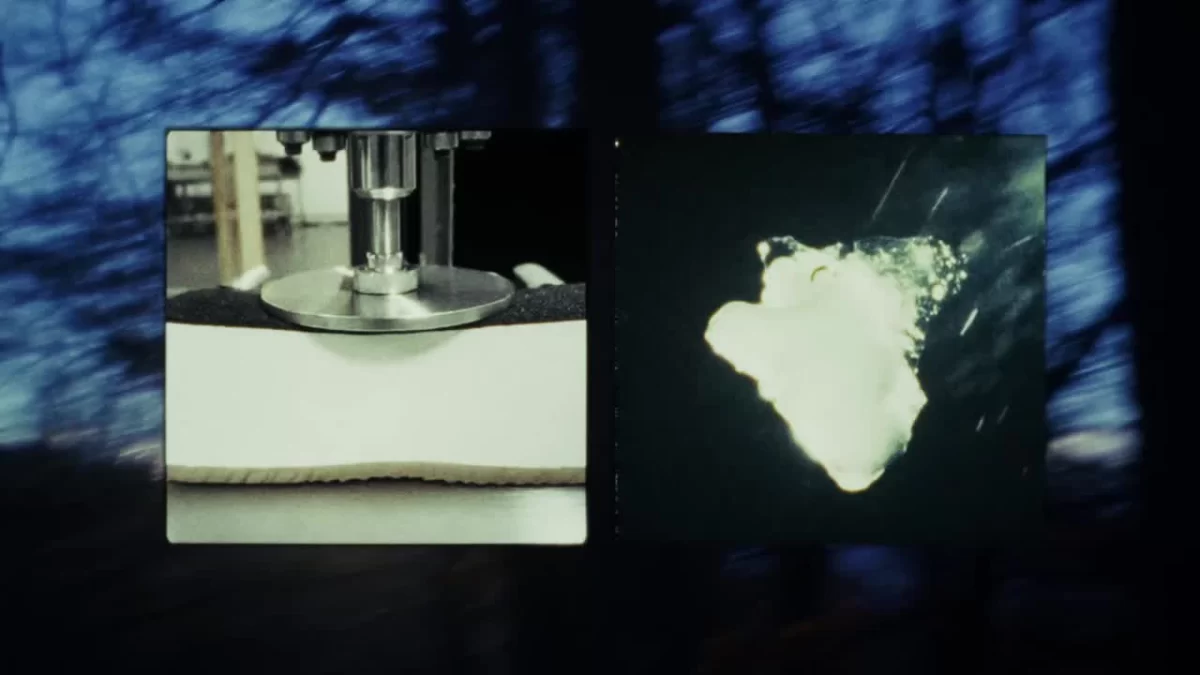 Collage aus Laufschuh-Technologie und Landschaft im Joe-Nimble-Film «Toe Pilot»